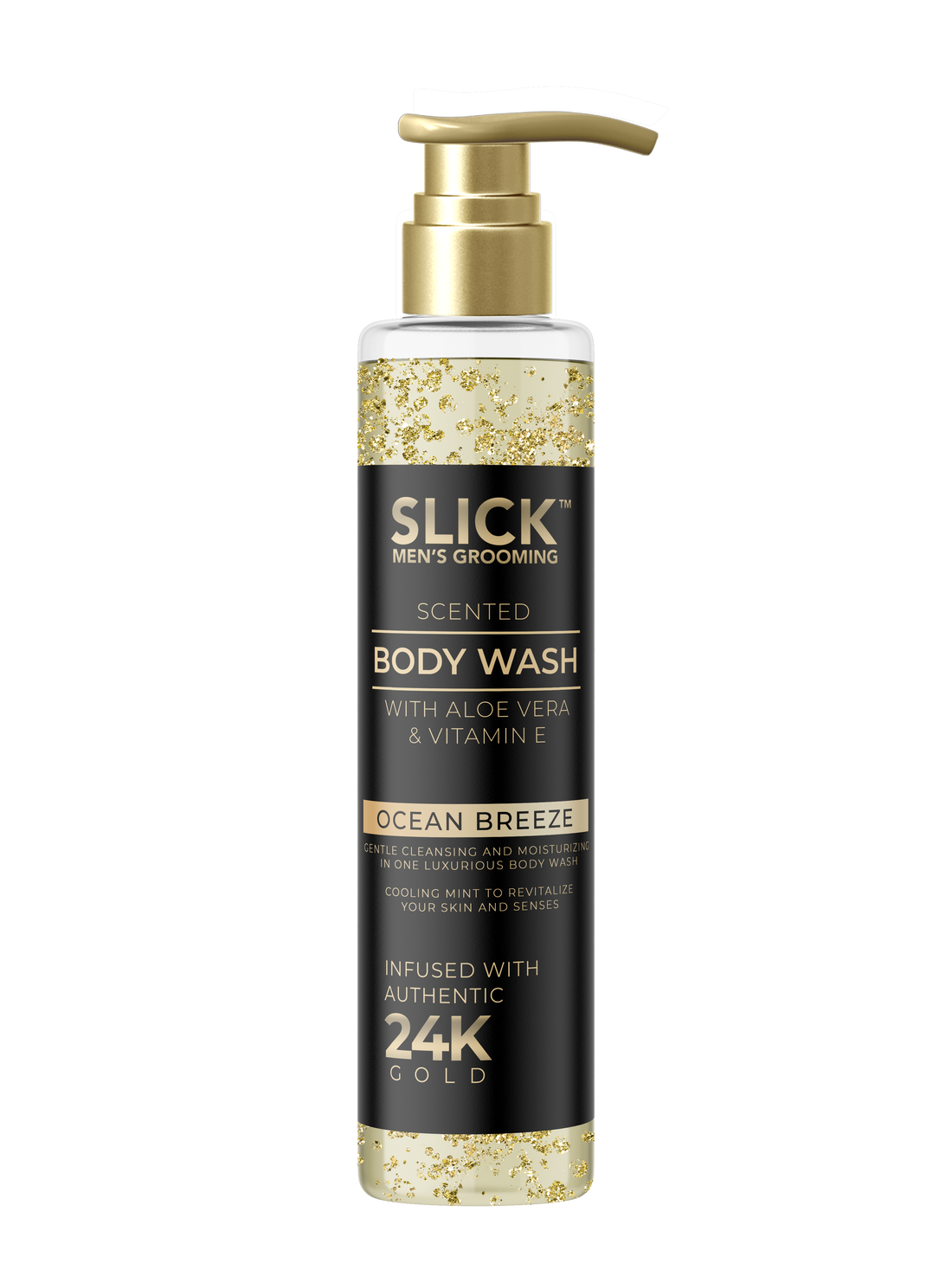 2 in 1 body and face wash with 24k gold and fragrance